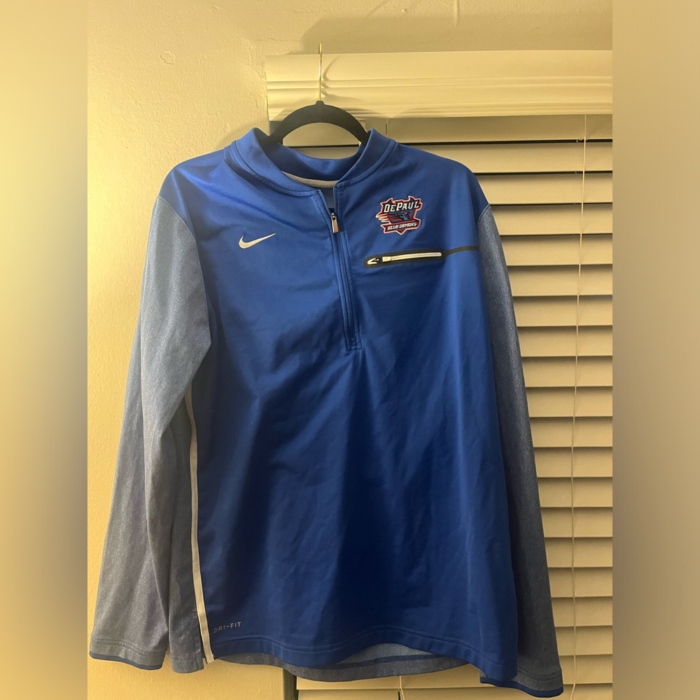 DePaul Nike men’s dri fit quarter zip, size large